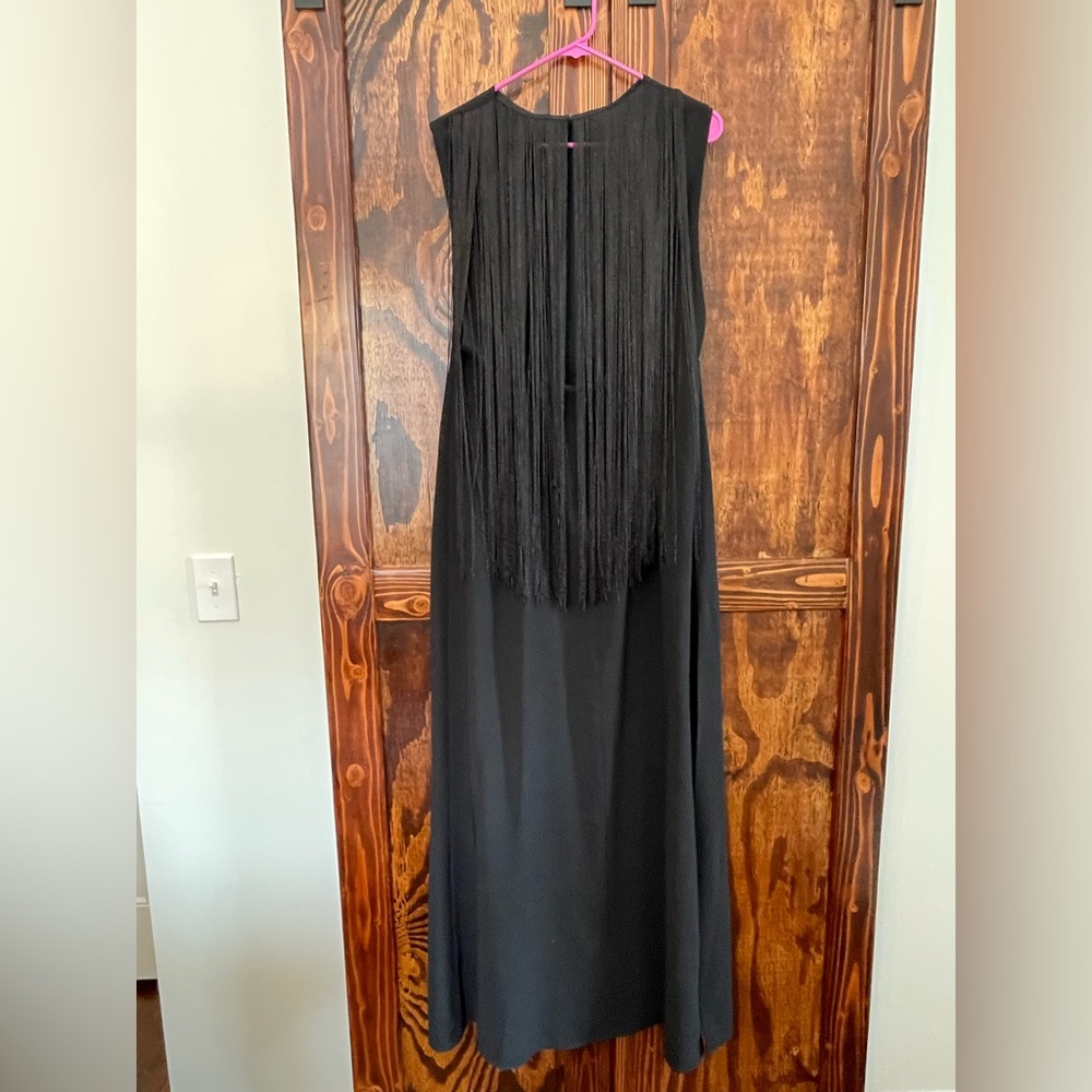 ASOS black fringe dress